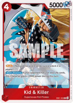 (003) One Piece TCG EB01: Memorial Collection Single: Kid & Killer (EB01-003) (V.1) Rare