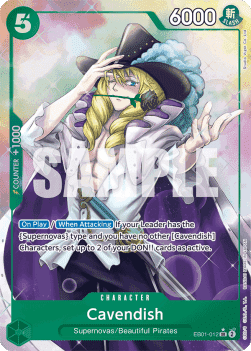 (012) One Piece TCG EB01: Memorial Collection Single: Cavendish (EB01-012) (V.2) Alternate Art