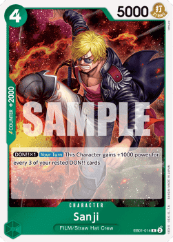 (014) One Piece TCG EB01: Memorial Collection Single: Sanji (EB01-014) Rare