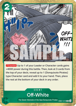 (019) One Piece TCG EB01: Memorial Collection Single: Off-White (EB01-019) Rare