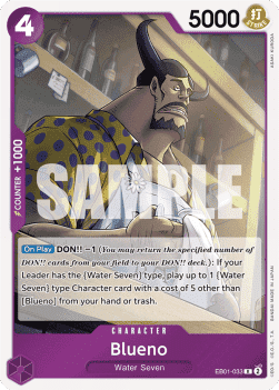 (033) One Piece TCG EB01: Memorial Collection Single: Blueno (EB01-033) Rare