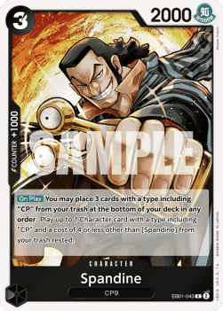 (043) One Piece TCG EB01: Memorial Collection Single: Spandine (EB01-043) Rare