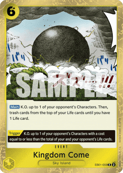 (059) One Piece TCG EB01: Memorial Collection Single: Kingdom Come (EB01-059) Rare