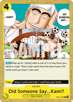 (060) One Piece TCG EB01: Memorial Collection Single: Did Someone Say...Kami? (EB01-060) Common