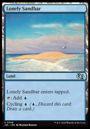 (769) Magic The Gathering Foundations Jumpstart Single: Lonely Sandbar Uncommon