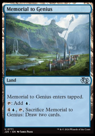 (771) Magic The Gathering Foundations Jumpstart Single: Memorial to Genius Uncommon