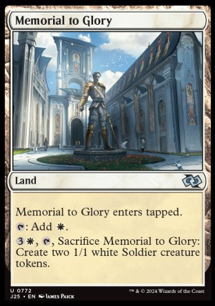 (772) Magic The Gathering Foundations Jumpstart Single: Memorial to Glory Uncommon