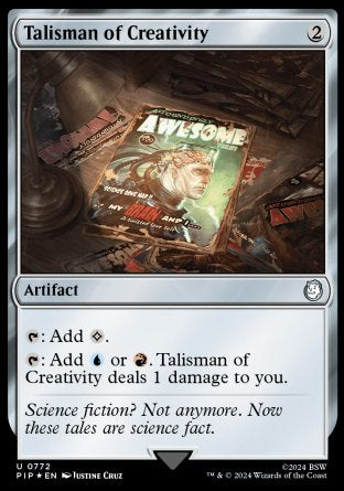 (772) Magic The Gathering Universes Beyond: Fallout: Extras Single: Talisman of Creativity Holo Uncommon