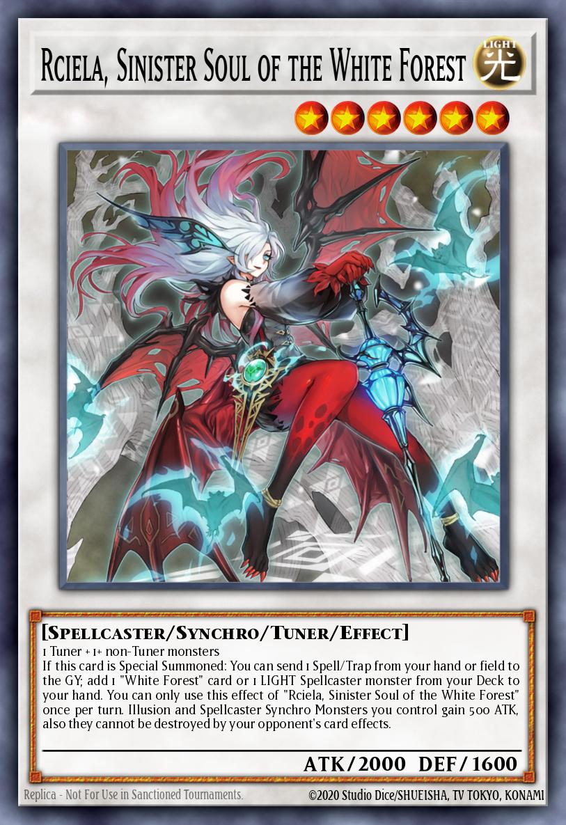 (039) YuGiOh TCG INFO: The Infinite Forbidden Single: Rciela, Sinister Soul of the White Forest (V.2 - Quarter Century Secret Rare)  Quarter Century Secret Rare