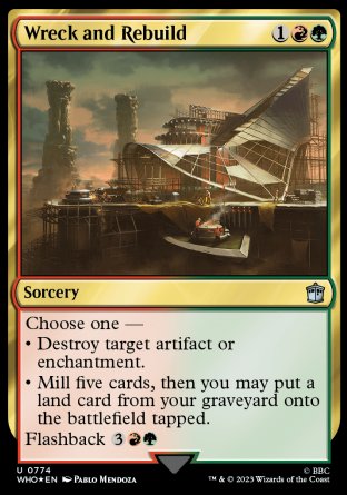 (774) Magic The Gathering Universes Beyond: Doctor Who: Extras Single: Wreck and Rebuild Holo Uncommon