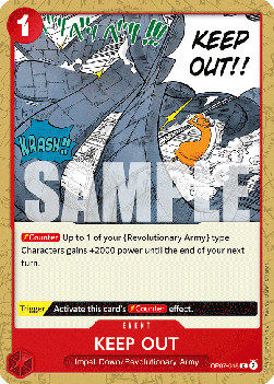 (018) One Piece TCG OP07: 500 Years into the Future Single: KEEP OUT (OP07-018) Common