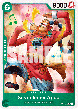 (028) One Piece TCG OP07: 500 Years into the Future Single: Scratchmen Apoo (OP07-028) Common