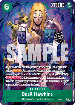 (029) One Piece TCG OP07: 500 Years into the Future Single: Basil Hawkins (OP07-029) (V.2) Alternate Art