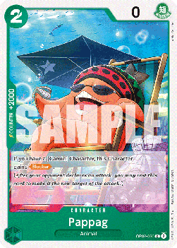 (030) One Piece TCG OP07: 500 Years into the Future Single: Pappag (OP07-030) Common