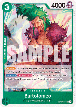 (031) One Piece TCG OP07: 500 Years into the Future Single: Bartolomeo (OP07-031) Uncommon