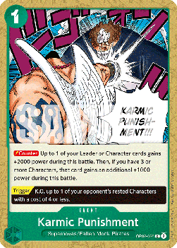 (035) One Piece TCG OP07: 500 Years into the Future Single: Karmic Punishment (OP07-035) Common