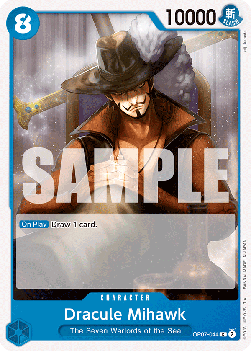(044) One Piece TCG OP07: 500 Years into the Future Single: Dracule Mihawk (OP07-044) Common