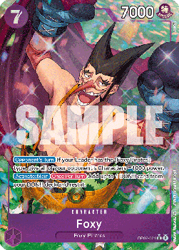 (071) One Piece TCG OP07: 500 Years into the Future Single: Foxy (OP07-071) (V.2) Alternate Art