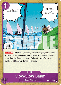 (075) One Piece TCG OP07: 500 Years into the Future Single: Slow-Slow Beam (OP07-075) Uncommon