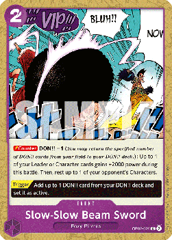 (076) One Piece TCG OP07: 500 Years into the Future Single: Slow-Slow Beam Sword (OP07-076) Common