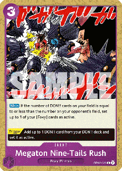 (078) One Piece TCG OP07: 500 Years into the Future Single: Megaton Nine-Tails Rush (OP07-078) Common