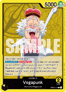 (097) One Piece TCG OP07: 500 Years into the Future Single: Vegapunk (OP07-097) (V.1) Leader