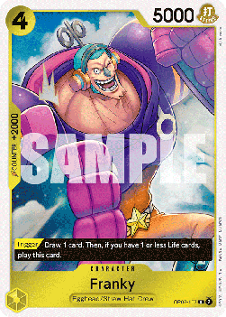 (107) One Piece TCG OP07: 500 Years into the Future Single: Franky (OP07-107) (V.1) Rare