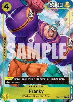 (107) One Piece TCG OP07: 500 Years into the Future Single: Franky (OP07-107) (V.2) Alternate Art