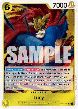 (112) One Piece TCG OP07: 500 Years into the Future Single: Lucy (OP07-112) Rare