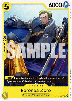 (113) One Piece TCG OP07: 500 Years into the Future Single: Roronoa Zoro (OP07-113) Uncommon