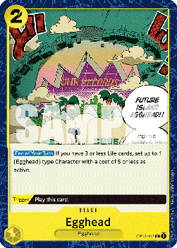 (117) One Piece TCG OP07: 500 Years into the Future Single: Egghead (OP07-117) Common