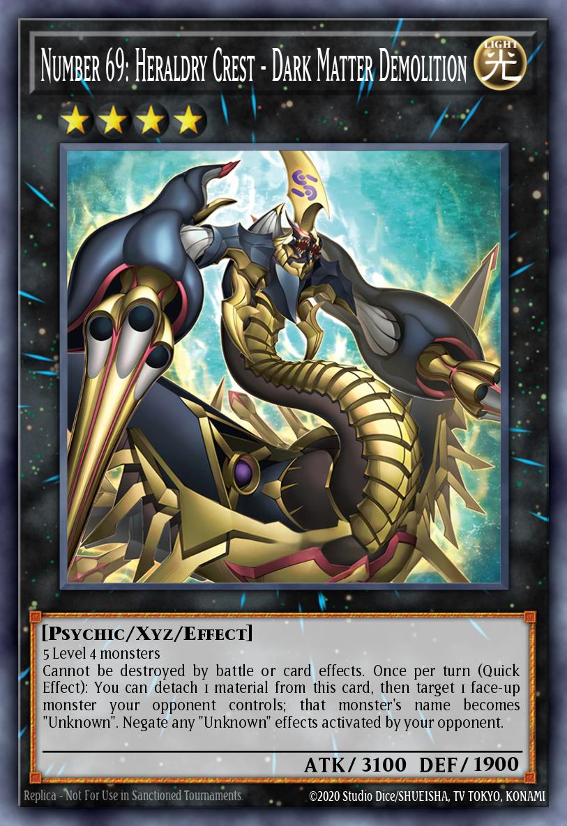 (046) YuGiOh TCG ALIN: Alliance Insight Single: Number 69: Heraldry Crest - Dark Matter Demolition (V.2 - Quarter Century Secret Rare) Quarter Century Secret Rare