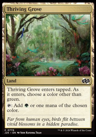 (776) Magic The Gathering Foundations Jumpstart Single: Thriving Grove Common