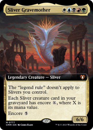 (777) Magic The Gathering Commander Masters: Extras Single: Sliver Gravemother (V.2) Mythic