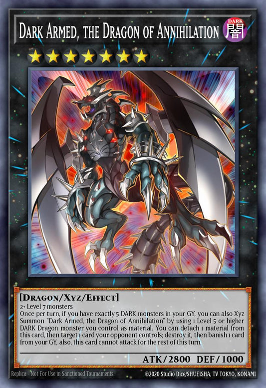 (036) YuGiOh TCG MP25: 2025 Mega-Pack Tin Single: Dark Armed, the Dragon of Annihilation  Starlight Rare