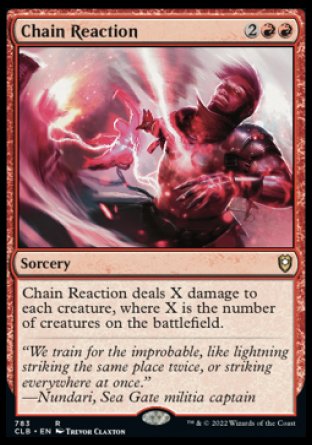 (783) Magic The Gathering Commander Legends: Battle for Baldur's Gate: Extras Single: Chain Reaction Rare