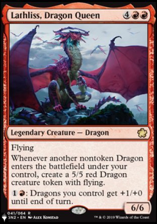 (041) Magic The Gathering The List Single: Lathliss, Dragon Queen Rare