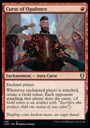 (786) Magic The Gathering Commander Legends: Battle for Baldur's Gate: Extras Single: Curse of Opulence Uncommon