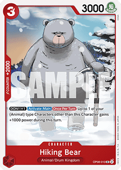(010) One Piece TCG OP08: Two Legends Single: Hiking Bear (OP08-010) Uncommon