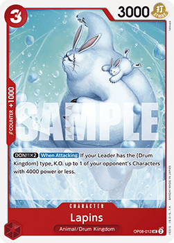 (012) One Piece TCG OP08: Two Legends Single: Lapins (OP08-012) Uncommon