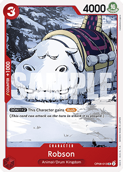 (013) One Piece TCG OP08: Two Legends Single: Robson (OP08-013) Uncommon