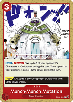 (019) One Piece TCG OP08: Two Legends Single: Munch-Munch Mutation (OP08-019) Uncommon
