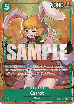 (023) One Piece TCG OP08: Two Legends Single: Carrot (OP08-023) (V.2) Alternate Art