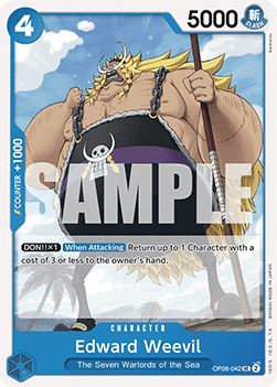 (042) One Piece TCG OP08: Two Legends Single: Edward Weevil (OP08-042) Uncommon