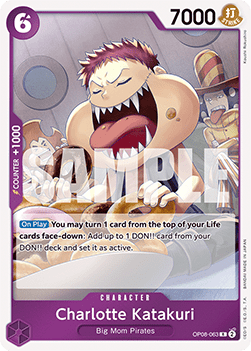 (063) One Piece TCG OP08: Two Legends Single: Charlotte Katakuri (OP08-063) Rare