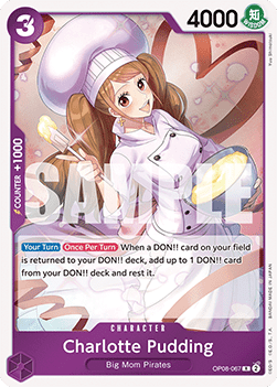 (067) One Piece TCG OP08: Two Legends Single: Charlotte Pudding (OP08-067) (V.1) Rare
