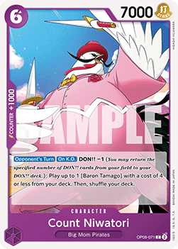 (071) One Piece TCG OP08: Two Legends Single: Count Niwatori (OP08-071) Common