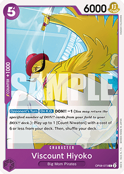 (073) One Piece TCG OP08: Two Legends Single: Viscount Hiyoko (OP08-073) Common