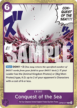 (077) One Piece TCG OP08: Two Legends Single: Conquest of the Sea (OP08-077) Rare