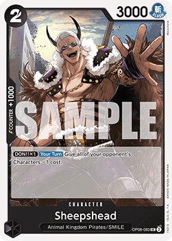 (083) One Piece TCG OP08: Two Legends Single: Sheepshead (OP08-083) Uncommon